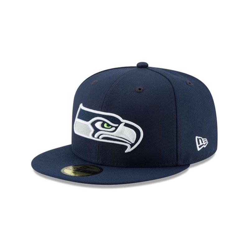 NFL Seattle Seahawks 59Fifty Fitted (TDT3255) - Blue New Era Caps